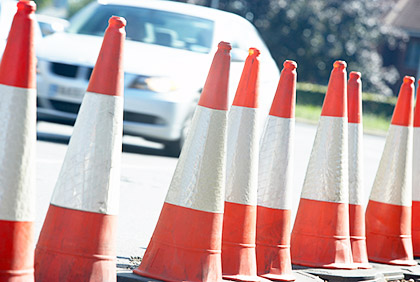 car-with-traffic-cones